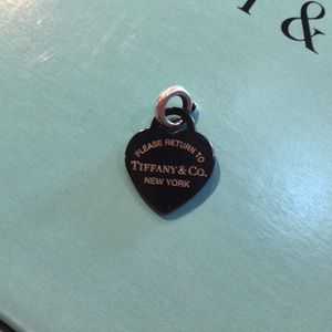 Tiffany and Co black/dark grey heart charm